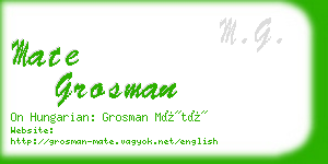 mate grosman business card
